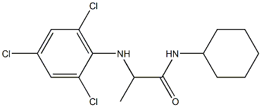 N-cyclohexyl-2-[(2,4,6-trichlorophenyl)amino]propanamide 구조식 이미지