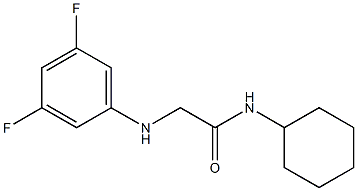 N-cyclohexyl-2-[(3,5-difluorophenyl)amino]acetamide Structure