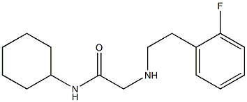 N-cyclohexyl-2-{[2-(2-fluorophenyl)ethyl]amino}acetamide Structure