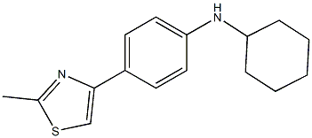 N-cyclohexyl-4-(2-methyl-1,3-thiazol-4-yl)aniline 구조식 이미지