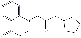 N-cyclopentyl-2-(2-propanoylphenoxy)acetamide Structure