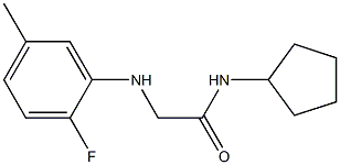 N-cyclopentyl-2-[(2-fluoro-5-methylphenyl)amino]acetamide Structure