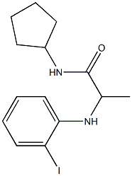 N-cyclopentyl-2-[(2-iodophenyl)amino]propanamide 구조식 이미지