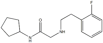 N-cyclopentyl-2-{[2-(2-fluorophenyl)ethyl]amino}acetamide Structure