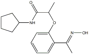 N-cyclopentyl-2-{2-[1-(hydroxyimino)ethyl]phenoxy}propanamide Structure