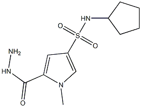 N-cyclopentyl-5-(hydrazinocarbonyl)-1-methyl-1H-pyrrole-3-sulfonamide 구조식 이미지