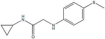 N-cyclopropyl-2-{[4-(methylsulfanyl)phenyl]amino}acetamide 구조식 이미지