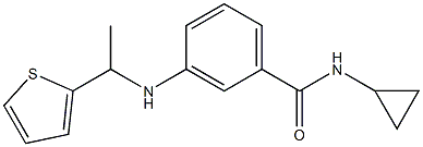 N-cyclopropyl-3-{[1-(thiophen-2-yl)ethyl]amino}benzamide Structure