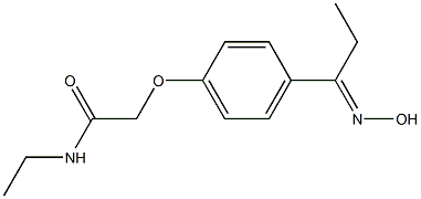 N-ethyl-2-{4-[(1E)-N-hydroxypropanimidoyl]phenoxy}acetamide 구조식 이미지