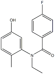 N-ethyl-4-fluoro-N-(5-hydroxy-2-methylphenyl)benzamide Structure