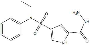 N-ethyl-5-(hydrazinocarbonyl)-N-phenyl-1H-pyrrole-3-sulfonamide 구조식 이미지