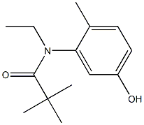 N-ethyl-N-(5-hydroxy-2-methylphenyl)-2,2-dimethylpropanamide 구조식 이미지