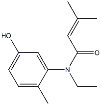 N-ethyl-N-(5-hydroxy-2-methylphenyl)-3-methylbut-2-enamide 구조식 이미지