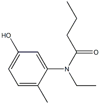 N-ethyl-N-(5-hydroxy-2-methylphenyl)butanamide 구조식 이미지