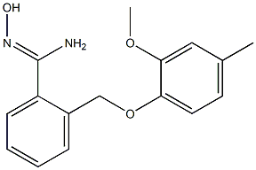 N'-hydroxy-2-[(2-methoxy-4-methylphenoxy)methyl]benzenecarboximidamide 구조식 이미지