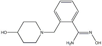 N'-hydroxy-2-[(4-hydroxypiperidin-1-yl)methyl]benzenecarboximidamide Structure