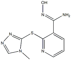 N'-hydroxy-2-[(4-methyl-4H-1,2,4-triazol-3-yl)sulfanyl]pyridine-3-carboximidamide Structure