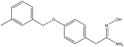 N'-hydroxy-2-{4-[(3-methylphenyl)methoxy]phenyl}ethanimidamide Structure
