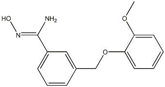 N'-hydroxy-3-[(2-methoxyphenoxy)methyl]benzenecarboximidamide Structure