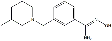 N'-hydroxy-3-[(3-methylpiperidin-1-yl)methyl]benzenecarboximidamide 구조식 이미지