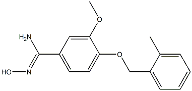 N'-hydroxy-3-methoxy-4-[(2-methylbenzyl)oxy]benzenecarboximidamide Structure