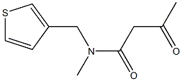 N-methyl-3-oxo-N-(thiophen-3-ylmethyl)butanamide 구조식 이미지