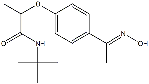 N-tert-butyl-2-{4-[1-(hydroxyimino)ethyl]phenoxy}propanamide Structure