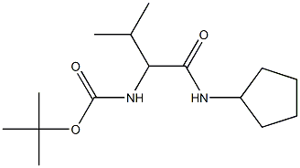 tert-butyl 1-[(cyclopentylamino)carbonyl]-2-methylpropylcarbamate 구조식 이미지