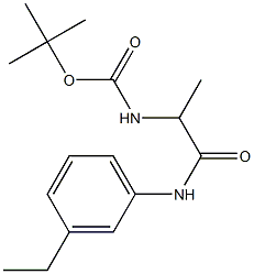 tert-butyl 2-[(3-ethylphenyl)amino]-1-methyl-2-oxoethylcarbamate Structure