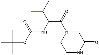 tert-butyl 2-methyl-1-[(3-oxopiperazin-1-yl)carbonyl]propylcarbamate Structure