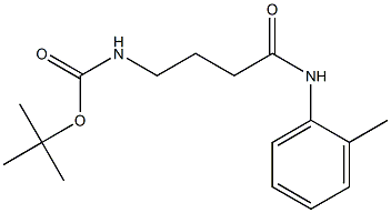 tert-butyl 4-[(2-methylphenyl)amino]-4-oxobutylcarbamate 구조식 이미지