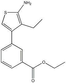 Ethyl-2-amino-4-(3-ethoxycarbonylphenyl)thiophene- Structure