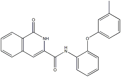 3-Isoquinolinecarboxamide,  1,2-dihydro-N-[2-(3-methylphenoxy)phenyl]-1-oxo- 구조식 이미지