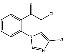 Ethanone,  2-chloro-1-[2-(4-chloro-1H-imidazol-1-yl)phenyl]- 구조식 이미지