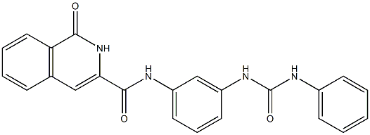 3-Isoquinolinecarboxamide,  1,2-dihydro-1-oxo-N-[3-[[(phenylamino)carbonyl]amino]phenyl]- 구조식 이미지