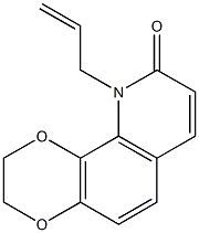 1,4-Dioxino[2,3-h]quinolin-9(10H)-one,  2,3-dihydro-10-(2-propen-1-yl)- 구조식 이미지