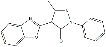 3H-Pyrazol-3-one,  4-(2-benzoxazolyl)-2,4-dihydro-5-methyl-2-phenyl- Structure