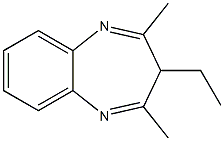 3H-1,5-Benzodiazepine,  3-ethyl-2,4-dimethyl- Structure