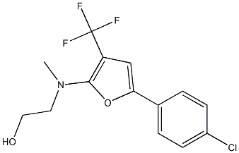 Ethanol,  2-[[5-(4-chlorophenyl)-3-(trifluoromethyl)-2-furanyl]methylamino]- Structure