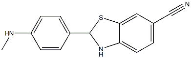2-(4-(METHYLAMINO)PHENYL)-2,3-DIHYDROBENZO[D]THIAZOLE-6-CARBONITRILE 구조식 이미지