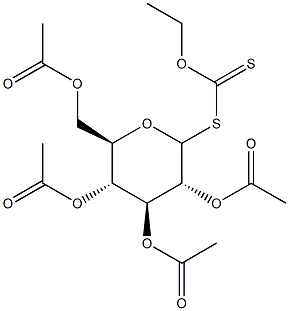 2,3,4,6-Tetra-O-acetyl--D-glucopyranosyl Ethylxanthate Structure