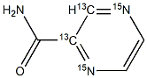 Pyrazinamide-13C2,15N2 구조식 이미지