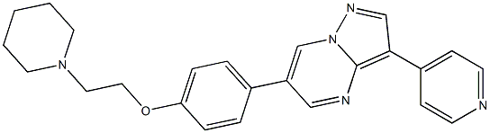 4-(6-{4-[2-(piperidin-1-yl)ethoxy]phenyl}pyrazolo[1,5-a]pyrimidin-3-yl)pyridine 구조식 이미지