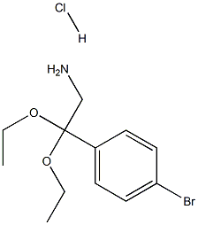 2-(4-Bromo-phenyl)-2,2-diethoxy-ethylamine  hydrochloride 구조식 이미지