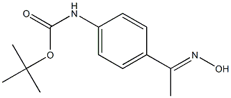 [4-(1-Hydroxyimino-ethyl)-phenyl]-carbamic acid tert-butyl ester Structure