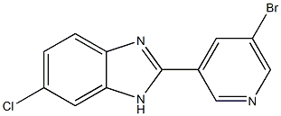 2-(5-Bromo-pyridin-3-yl)-6-chloro-1H-benzoimidazole 구조식 이미지