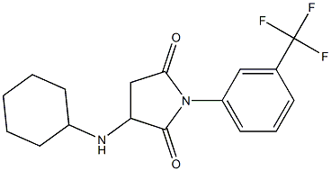 3-(cyclohexylamino)-1-[3-(trifluoromethyl)phenyl]-2,5-pyrrolidinedione 구조식 이미지