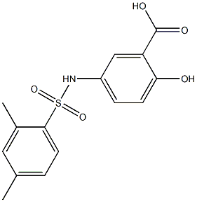 5-{[(2,4-dimethylphenyl)sulfonyl]amino}-2-hydroxybenzoic acid Structure