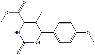 methyl 6-(4-methoxyphenyl)-5-methyl-2-thioxo-1,2,3,6-tetrahydro-4-pyrimidinecarboxylate 구조식 이미지