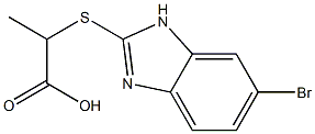 2-[(6-bromo-1H-benzimidazol-2-yl)sulfanyl]propanoic acid 구조식 이미지
